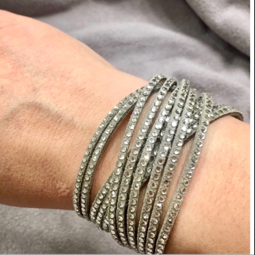 Swarovski crystal grey wrap